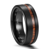 Myrkviðr Black Forest Tungsten  Wooden  Ring Rings Viking Warriors