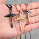 Nails Cross Necklace cross pendant necklace Viking Warriors