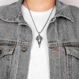 Nordic Raven Skull Necklace Necklaces Viking Warriors