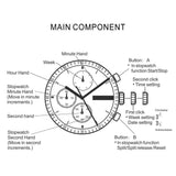 Nordic Sunrise Wooden Chronograph Wristwatch Watches Viking Warriors