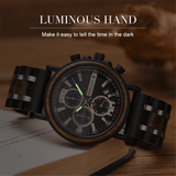 Nordic Sunrise Wooden Chronograph Wristwatch Watches Viking Warriors