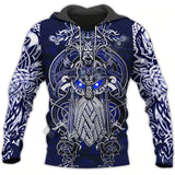 Norse God Odin Pullover Hoodie Hoodie Viking Warriors