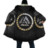Norse Mythology Viking Hooded Cloak for Men - Authentic Overcoat for Cosplay & Winter Coats & Jackets Viking Warriors
