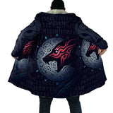 Norse Mythology Viking Hooded Cloak for Men - Authentic Overcoat for Cosplay & Winter Coats & Jackets Viking Warriors
