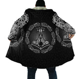Norse Mythology Viking Hooded Cloak for Men - Authentic Overcoat for Cosplay & Winter Coats & Jackets Viking Warriors
