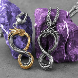Norse Viking Dragon Necklace Ouroboros Pendant Necklaces Viking Warriors