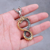Norse Viking Dragon Necklace Ouroboros Pendant Necklaces Viking Warriors