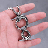 Norse Viking Dragon Necklace Ouroboros Pendant Necklaces Viking Warriors