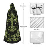 Norse Viking Tree of Life Hooded Cape Hooded Cloak Viking Warriors