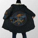 Norse Vikings Fleece Coat Hooded Cloaks Viking Warriors