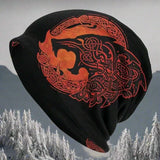 Norse Wolf Beanie Hat Beanie Viking Warriors