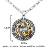 Norse Wolves and Runes Necklace necklace Viking Warriors