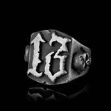 Number Thirteen Biker Ring Rings Viking Warriors