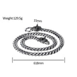 Odin Raven Wolf Chain Necklace necklaces Viking Warriors