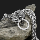 Odin Raven Wolf Chain Necklace necklaces Viking Warriors