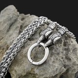 Odin Raven Wolf Chain Necklace necklaces Viking Warriors