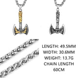 Odin Ravens Double Axe Necklace necklace Viking Warriors