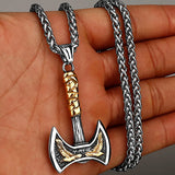 Odin Ravens Double Axe Necklace necklace Viking Warriors