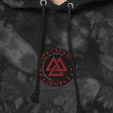 Odin's Valknut Tie-dye Embroidered Hoodie Tie-dye Hoodie Viking Warriors