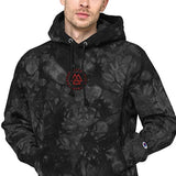 Odin's Valknut Tie-dye Embroidered Hoodie Tie-dye Hoodie Viking Warriors