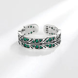 Peacock Green Crystal Ring ring Viking Warriors