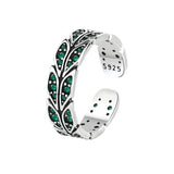 Peacock Green Crystal Ring ring Viking Warriors