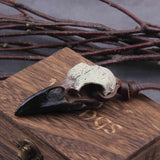 Raven Skull Resin Necklace Raven Skull Necklace Viking Warriors