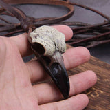 Raven Skull Resin Necklace Raven Skull Necklace Viking Warriors