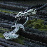 Raven Thor Hammer Necklace Viking Warriors