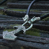 Raven Thor Hammer Necklace Viking Warriors