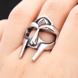 Red Stone Spartan Helmet Ring ring Viking Warriors