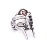 Red Stone Spartan Helmet Ring ring Viking Warriors