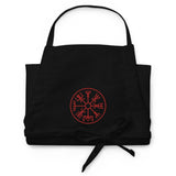 Red Vegvisir Embroidered Apron Aprons Viking Warriors