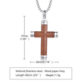 Rosewood Cross Necklace Viking Warriors