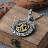 Rotating Tree of Life Ouroboros Necklace necklace Viking Warriors