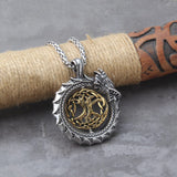 Rotating Tree of Life Ouroboros Necklace necklace Viking Warriors