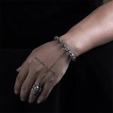 S925 Silver Handmade Skull Bracelet Bracelet Viking Warriors