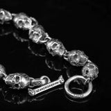 S925 Silver Handmade Skull Bracelet Bracelet Viking Warriors