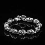 S925 Silver Handmade Skull Bracelet Bracelet Viking Warriors