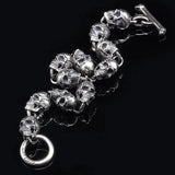 S925 Silver Handmade Skull Bracelet Bracelet Viking Warriors