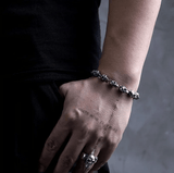 S925 Silver Handmade Skull Bracelet Bracelet Viking Warriors