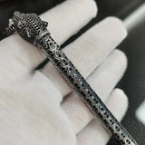 S925 Sterling Silver Black Leopard Bracelet Bracelets Viking Warriors