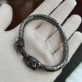 S925 Sterling Silver Black Leopard Bracelet Bracelets Viking Warriors