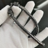 S925 Sterling Silver Black Leopard Bracelet Bracelets Viking Warriors
