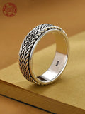 S925 Sterling Silver Braided Knot Spinning Rings Rings Viking Warriors