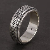 S925 Sterling Silver Braided Knot Spinning Rings Rings Viking Warriors
