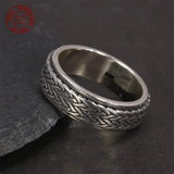 S925 Sterling Silver Braided Knot Spinning Rings Rings Viking Warriors