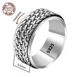 S925 Sterling Silver Braided Knot Spinning Rings Rings Viking Warriors