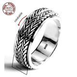 S925 Sterling Silver Braided Knot Spinning Rings Rings Viking Warriors