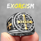 Saint Benedict Cross Ring Rings Viking Warriors